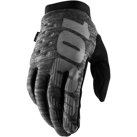 100% Brisker Gloves- Heather Gray