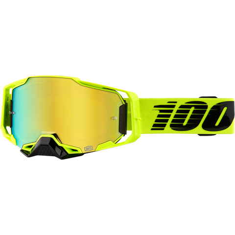 100% Armega Goggles - Nuclear Citrus - Gold Mirror 50710-356-02 - Trailhead Powersports a Mines and Meadows, LLC Company