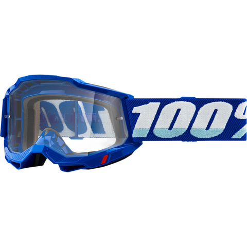 100% Accuri 2 OTG Goggles - Blue - Clear 50224-101-02 - Trailhead Powersports a Mines and Meadows, LLC Company