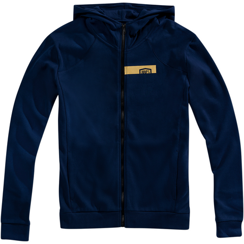 100% Chamber Zip-Up Hoodie - Blue/Gold