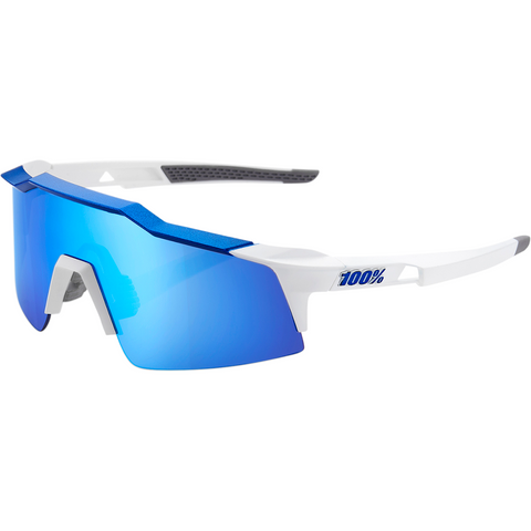 100% Speedcraft SL Sunglasses - White - Blue Mirror 61002-022-75