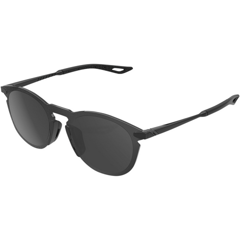 100% Legere Sunglasses - Round - Black - Smoke 61040-001-57