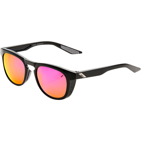 100% Slent Sunglasses - Black - Purple Mirror 61035-001-72