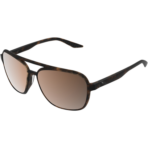 100% Kasia Aviator Sunglasses - Round - Havana - Bronze Polarized 61042-089-49