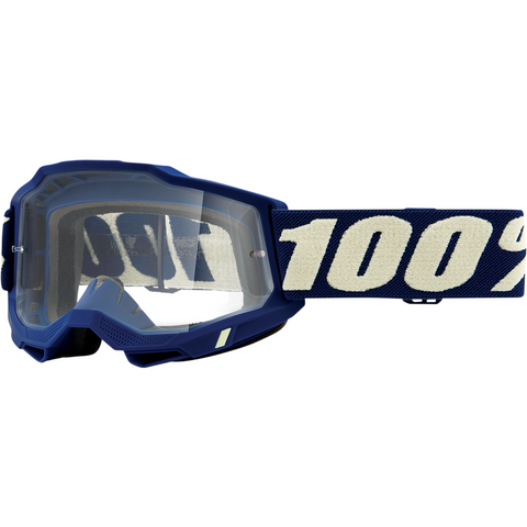 100% Accuri 2 Goggles - Deep Marine - Clear 50221-101-11 - Trailhead Powersports a Mines and Meadows, LLC Company