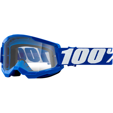 100% Strata 2 Goggles - Blue - Clear 50421-101-02 - Trailhead Powersports a Mines and Meadows, LLC Company