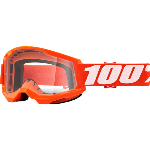100% Strata 2 Goggles - Orange - Clear 50421-101-05 - Trailhead Powersports a Mines and Meadows, LLC Company