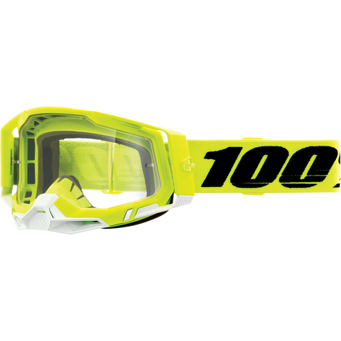 100% Racecraft 2 Goggles - Fluo Yellow - Clear 50121-101-04 - Trailhead Powersports a Mines and Meadows, LLC Company