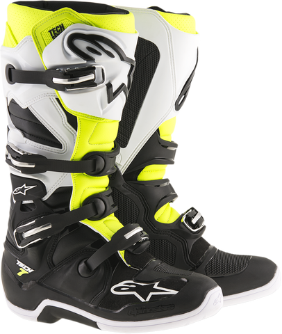 ALPINESTARS(MX) Tech 7 Enduro Boots - Black/White/Yellow