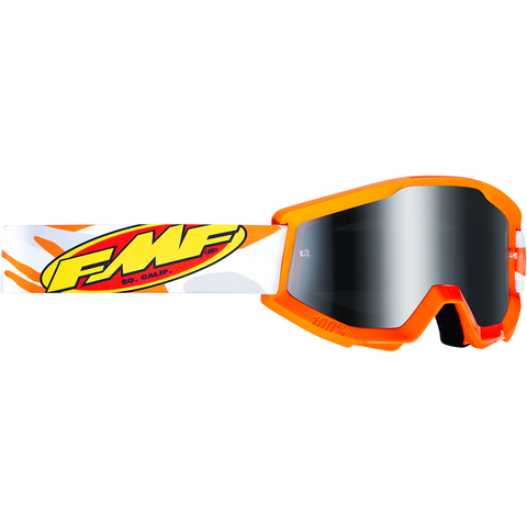 FMF VISION Youth PowerCore Goggles - Assault - Gray - Silver Mirror F-50500-252-09
