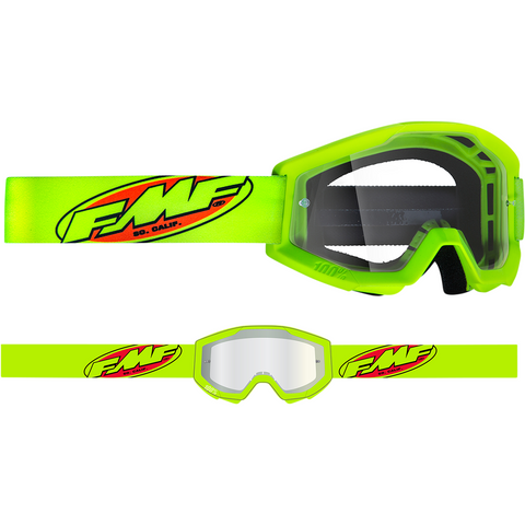 FMF VISION Youth PowerCore Goggles - Core - Yellow - Clear F-50500-101-04