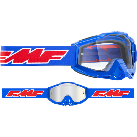 FMF VISION Youth PowerBomb Goggles - Rocket - Blue - Clear F-50300-101-02