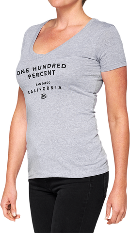 100% Women's Thorunn V-Neck T-Shirt - Gray