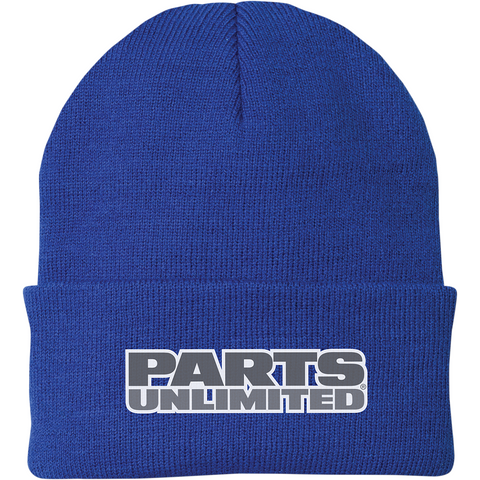 THROTTLE THREADS Parts Unlimited Beanie - Fleece - Blue PSU30H90RBOR