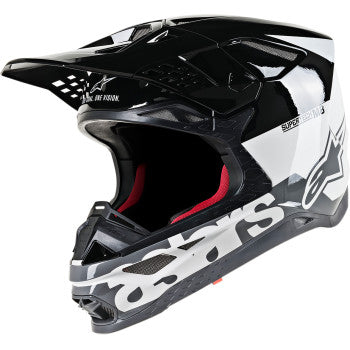 ALPINESTARS(MX) Supertech M8 Helmet - Radium - MIPS - White/Black/Mid Gray Glossy