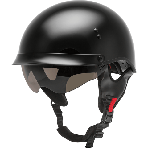 GMAX HH-65 Half Helmet Full Dressed Black