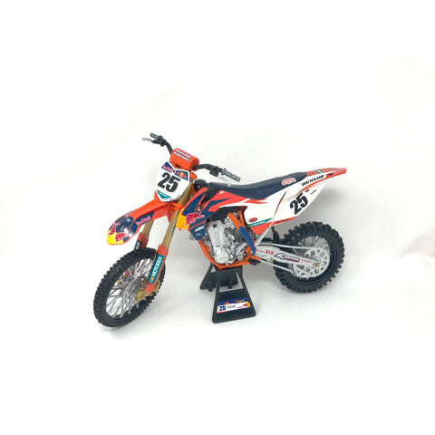 NEW-RAY REPLICA 1:10 RACE BIKE 17 KTM 450SX-F ORANGE(MUSQUIN)