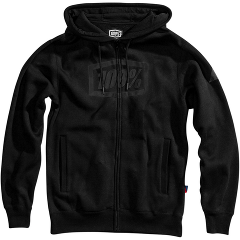 100% Syndicate Fleece Zip-Up Hoodie - Black