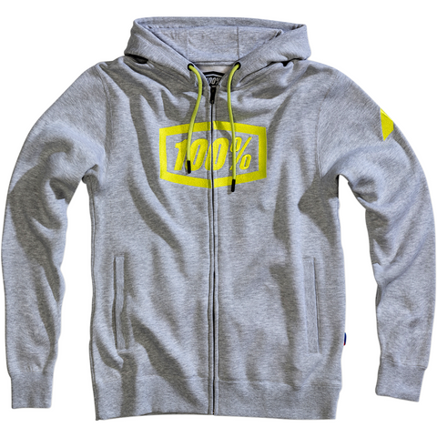 100% Syndicate Fleece Zip-Up Hoodie - Gray Heather