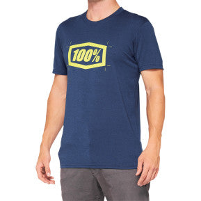 100% Cropped Tech T-Shirt - Navy
