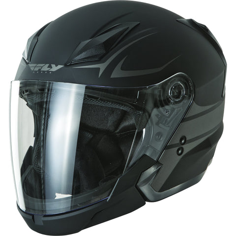 FLY RACING TOURIST VISTA HELMET MATTE BLACK/SILVER