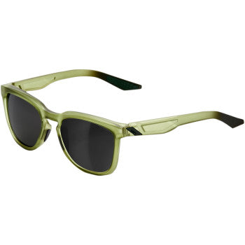 100% Hudson Sunglasses - Olive - Black Mirror 61028-296-61