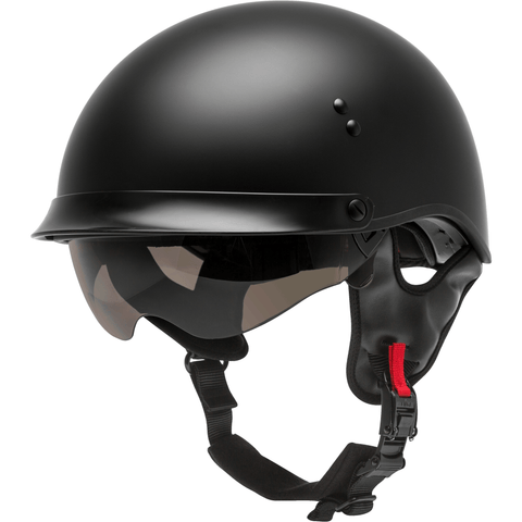 GMAX HH-65 Half Helmet Full Dressed Matte Black