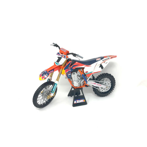 NEW-RAY REPLICA 1:10 RACE BIKE 17 KTM 450SX-F ORANGE(DUNGEY)