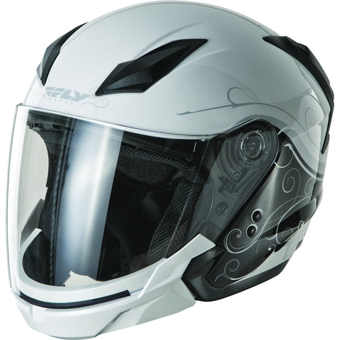 FLY RACING TOURIST CIRRUS HELMET WHITE/SILVER