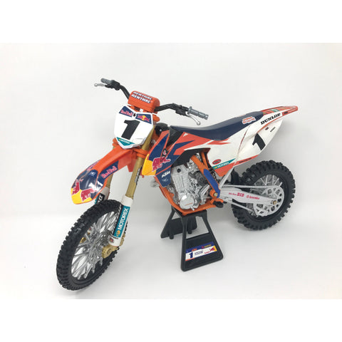 NEW-RAY REPLICA 1:6 RACE BIKE 17 KTM 450SX-F ORANGE(DUNGEY)