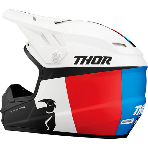 THOR Youth Sector Helmet - Racer - White/Red/Blue - Small