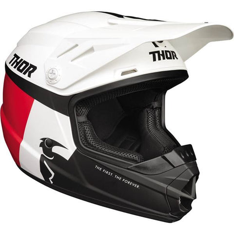 THOR Youth Sector Helmet - Racer - White/Red/Blue - Small