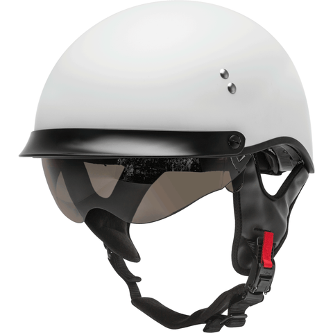 GMAX HH-65 Half Helmet Full Dressed Matte White