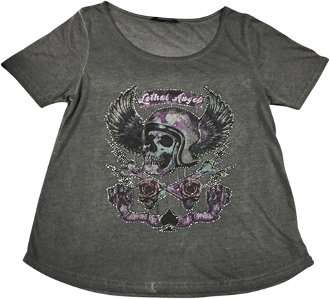 LETHAL THREAT Women's Sinwheels T-Shirt - Gray