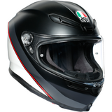 AGV K6 Helmet - Minimal - Matte Black/White/Red