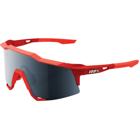 100% Speedcraft Sunglasses - Coral - Black Mirror 61001-068-61
