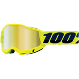 100% Accuri 2 Goggles - Fluo Yellow - Gold Mirror 50221-259-04 - Trailhead Powersports a Mines and Meadows, LLC Company
