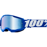 100% Youth Strata 2 Goggles - Blue - Blue Mirror 50521-250-02 - Trailhead Powersports a Mines and Meadows, LLC Company