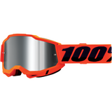 100% Accuri 2 Goggles - Neon Orange - Silver Mirror 50221-252-05 - Trailhead Powersports a Mines and Meadows, LLC Company