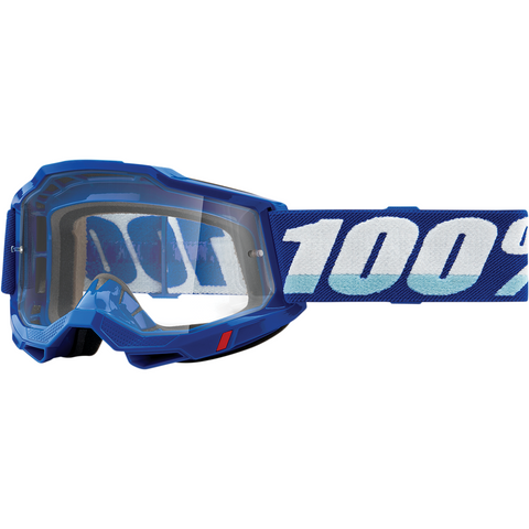 100% Accuri 2 Goggles - Blue - Clear 50221-101-02 - Trailhead Powersports a Mines and Meadows, LLC Company