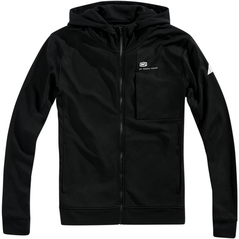 100% Regent Zip Hoodie - Black