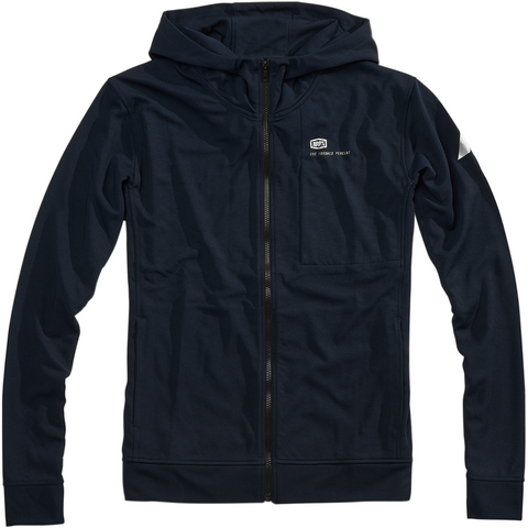 100% Regent Zip Hoodie - Blue