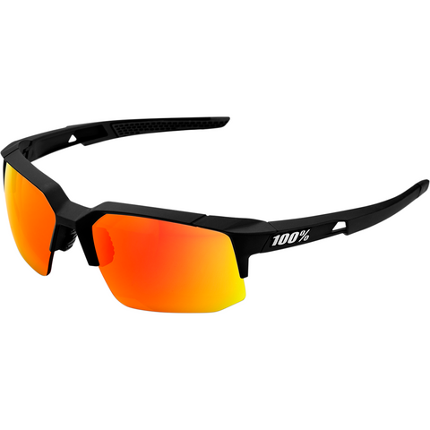 100% Speedcoupe Sunglasses - Black - Red Mirror 61031-100-43