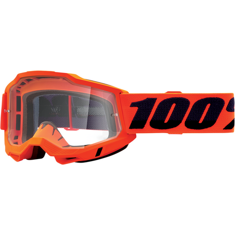 100% Accuri 2 Goggles - Neon Orange - Clear 50221-101-05 - Trailhead Powersports a Mines and Meadows, LLC Company