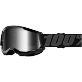 100% Youth Strata 2 Goggles - Black - Silver Mirror 50521-252-01 - Trailhead Powersports a Mines and Meadows, LLC Company