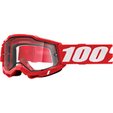100% Accuri 2 Enduro Goggles - Red - Clear 50221-501-03 - Trailhead Powersports a Mines and Meadows, LLC Company