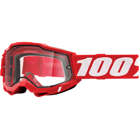 100% Accuri 2 Enduro Goggles - Red - Clear 50221-501-03 - Trailhead Powersports a Mines and Meadows, LLC Company