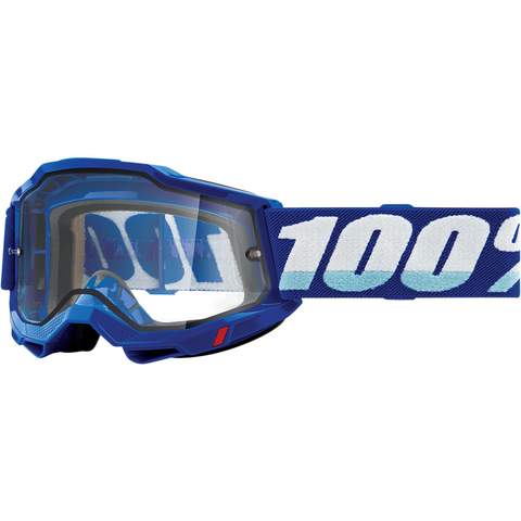 100% Accuri 2 Enduro Goggles - Blue - Clear 50221-501-02 - Trailhead Powersports a Mines and Meadows, LLC Company