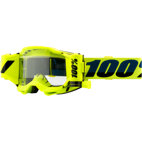 100% Accuri 2 Forecast Goggles - Fluo Yellow - Clear 50221-901-04 - Trailhead Powersports a Mines and Meadows, LLC Company