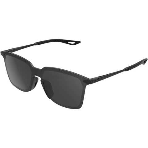 100% Legere Sunglasses - Square - Black - Smoke 61041-001-57
